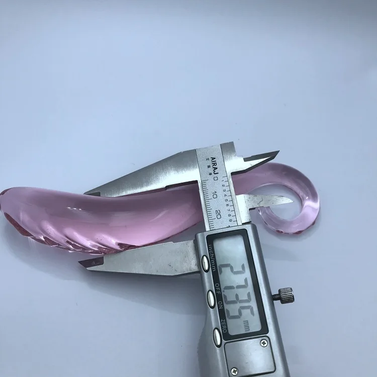 Hippocampus Shape G Shape Pyrex Glass Crystal Dildo with Spot Beads Fake Penis Anal Butt Plug Gay Masturbation Box Shipping