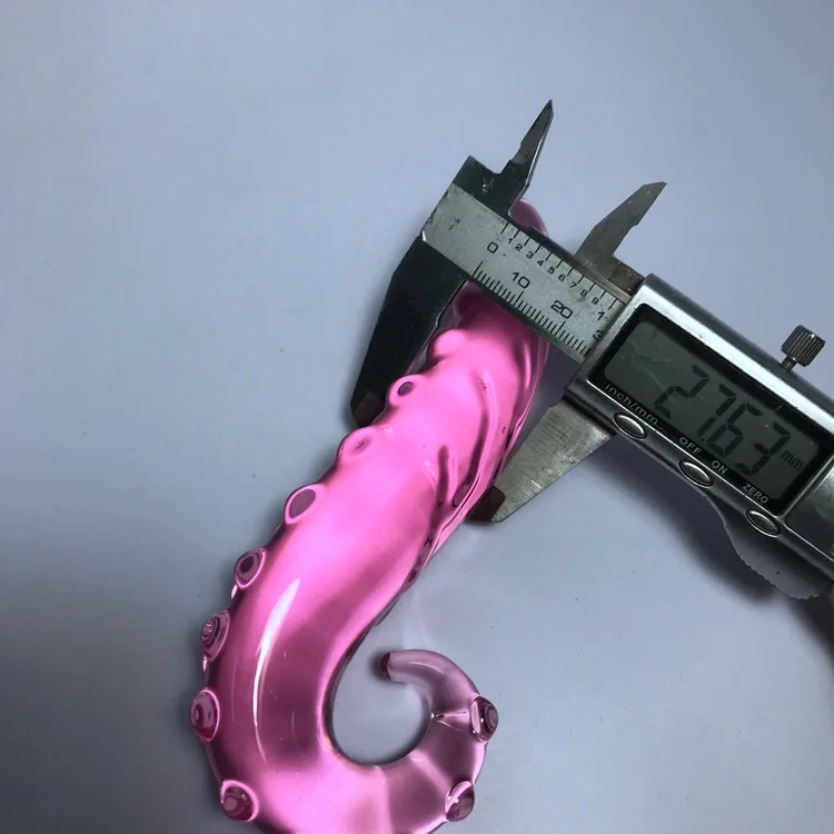 Hippocampus Shape G Shape Pyrex Glass Crystal Dildo with Spot Beads Fake Penis Anal Butt Plug Gay Masturbation Box Shipping