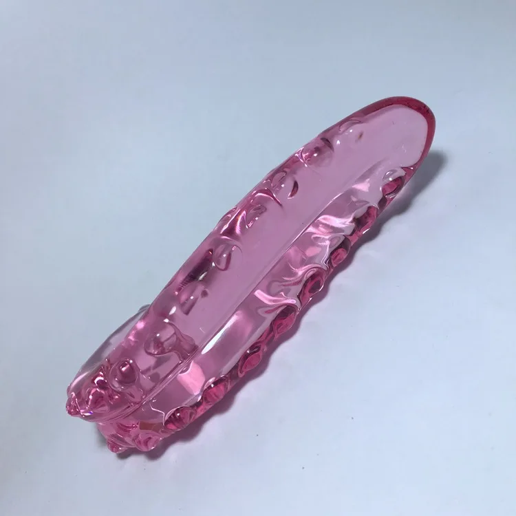 Hippocampus Shape G Shape Pyrex Glass Crystal Dildo with Spot Beads Fake Penis Anal Butt Plug Gay Masturbation Box Shipping