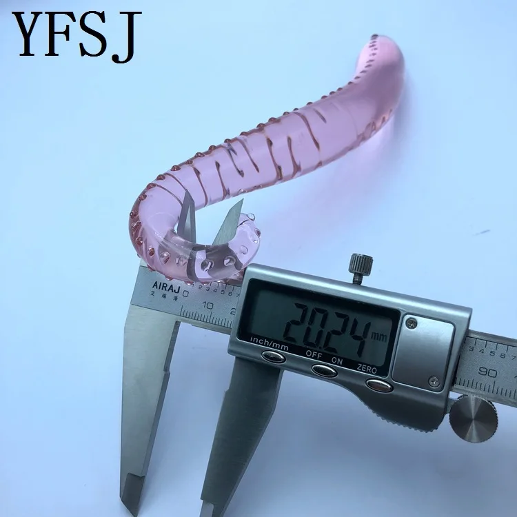 Hippocampus Shape G Shape Pyrex Glass Crystal Dildo with Spot Beads Fake Penis Anal Butt Plug Gay Masturbation Box Shipping