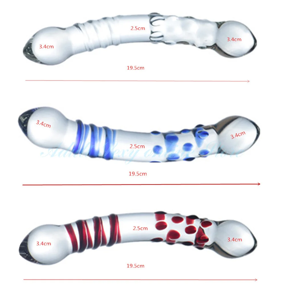 Pyrex Glass Dildo Fake Penis Crystal Anal Beads Butt Plug Prostate Massager G Spot Female Masturbation Sex Toys