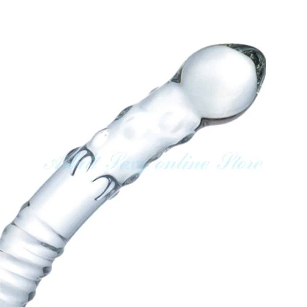 Pyrex Glass Dildo Fake Penis Crystal Anal Beads Butt Plug Prostate Massager G Spot Female Masturbation Sex Toys