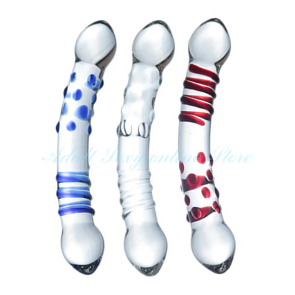 Pyrex Glass Dildo Fake Penis Crystal Anal Beads Butt Plug Prostate Massager G Spot Female Masturbation Sex Toys