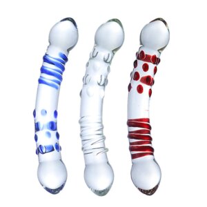 Pyrex Glass Dildo Fake Penis Crystal Anal Beads Butt Plug Prostate Massager G Spot Female Masturbation Sex Toys