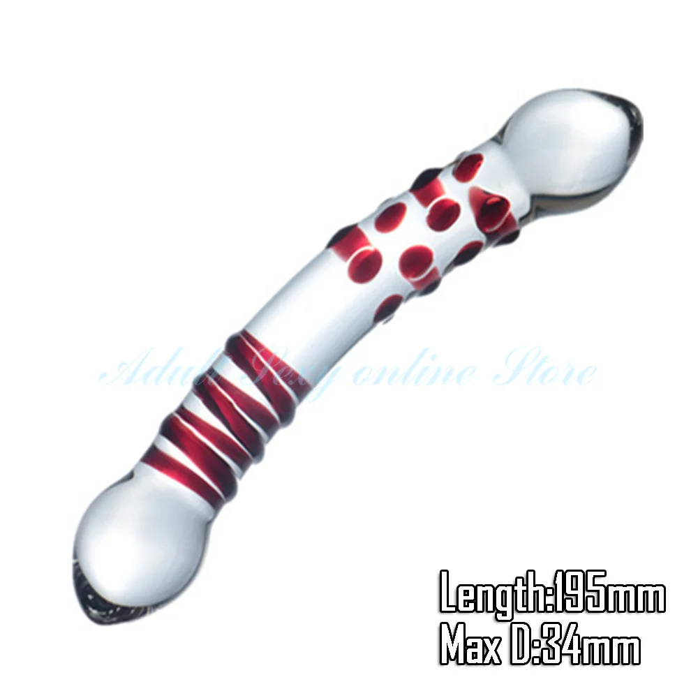 Pyrex Glass Dildo Fake Penis Crystal Anal Beads Butt Plug Prostate Massager G Spot Female Masturbation Sex Toys