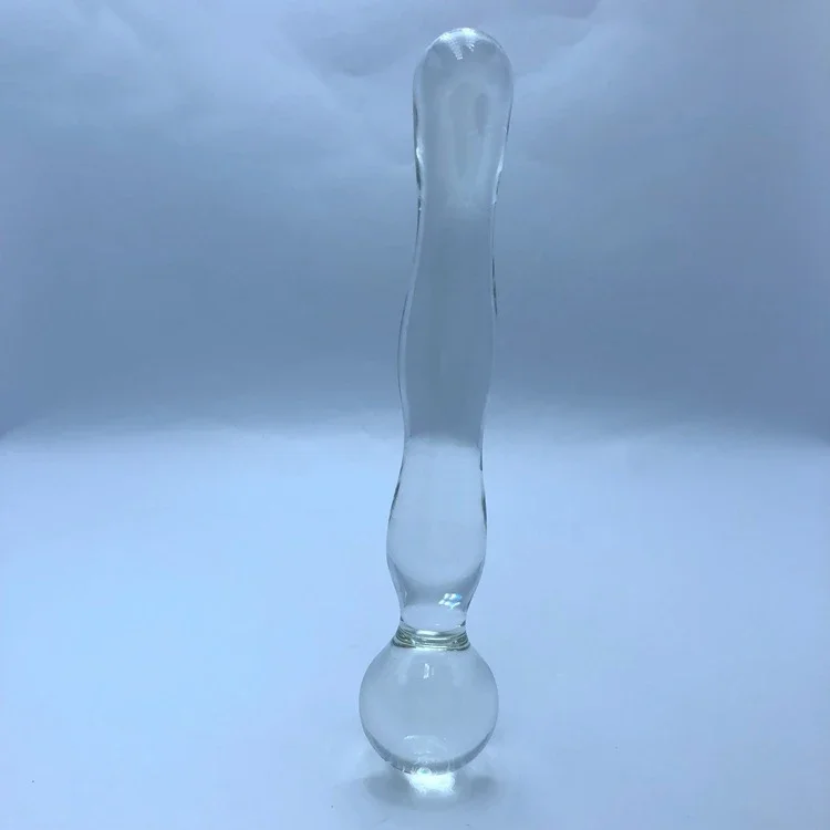 Crystal Glass Anal Plug Pyrex Pink Long Glass Butt Plug Golden G-spot Massager Wand Novelty Sex Toys Glass Masturbation Fetish