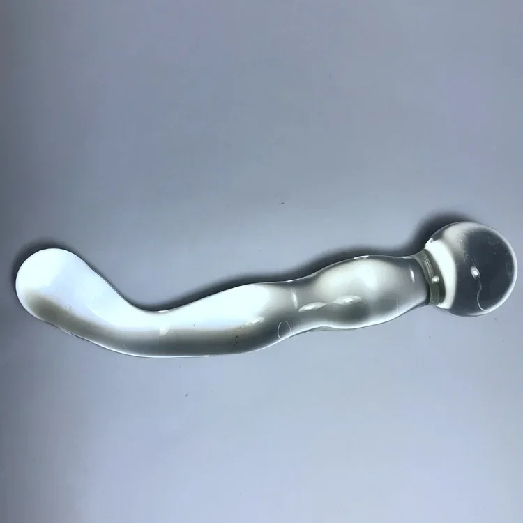 Crystal Glass Anal Plug Pyrex Pink Long Glass Butt Plug Golden G-spot Massager Wand Novelty Sex Toys Glass Masturbation Fetish