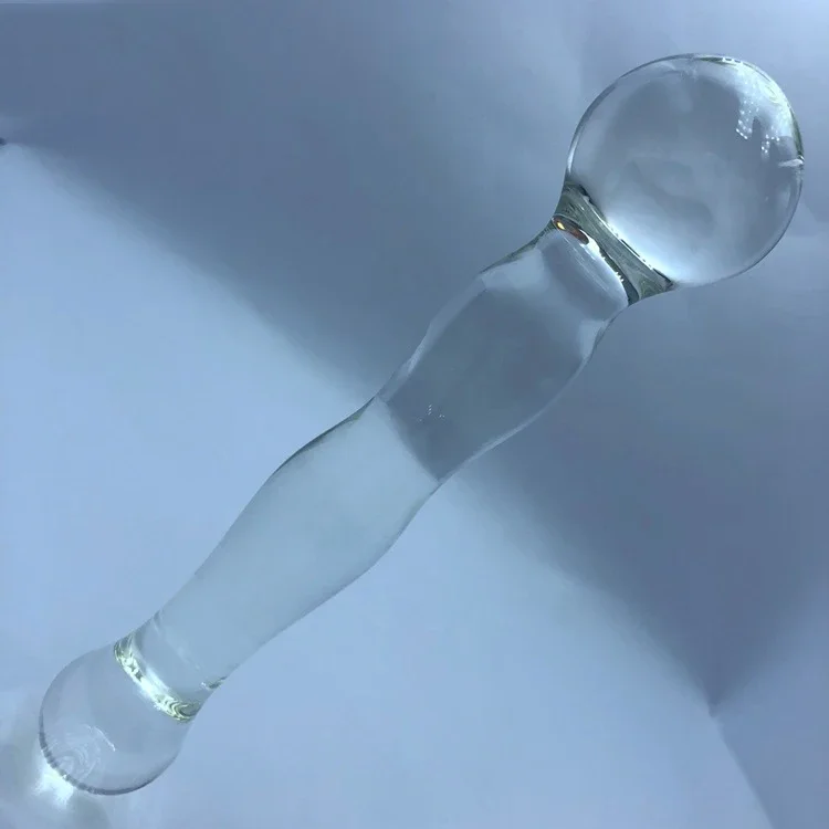 Crystal Glass Anal Plug Pyrex Pink Long Glass Butt Plug Golden G-spot Massager Wand Novelty Sex Toys Glass Masturbation Fetish