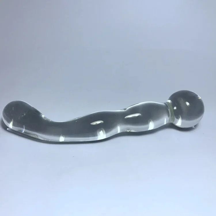 Crystal Glass Anal Plug Pyrex Pink Long Glass Butt Plug Golden G-spot Massager Wand Novelty Sex Toys Glass Masturbation Fetish