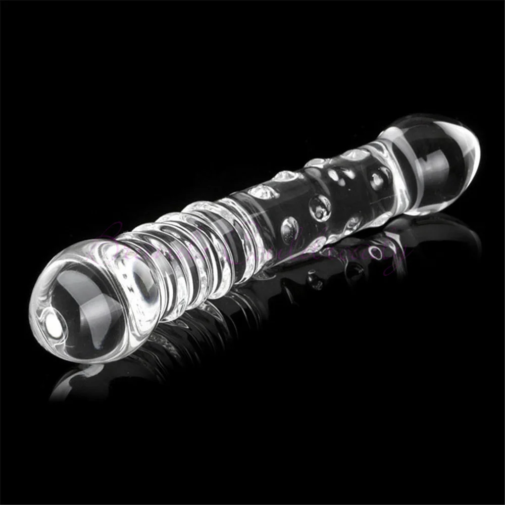 195x34mm Transparent Glass Dildo Pyrex Dick Sex Toys for Woman Crystal Anal Plug Female Masturbator