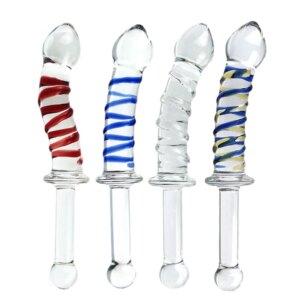 230mm Crystal Dildo Prostate Massager Pyrex Glass Anal Butt Plug Sex Toys Adult Female Masturbation Products for Women Men Gay
