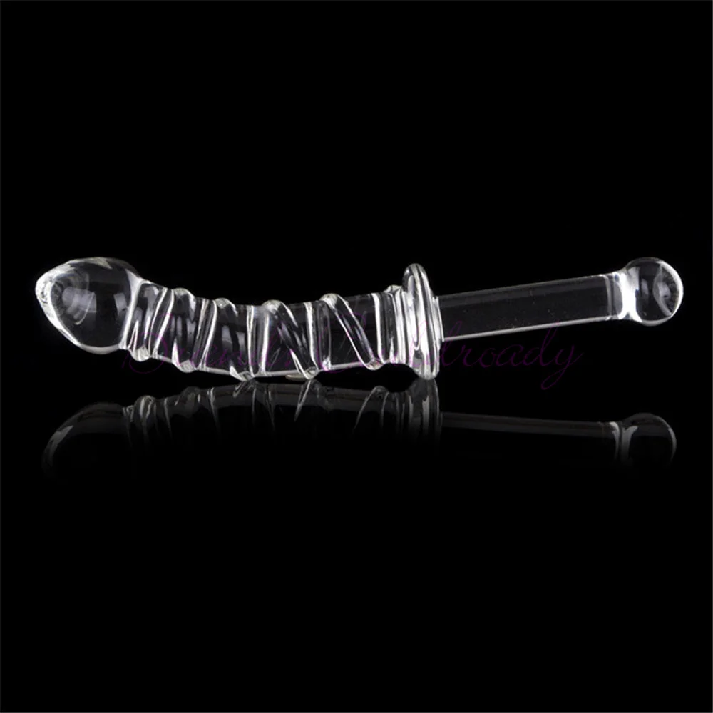 230mm Crystal Dildo Prostate Massager Pyrex Glass Anal Butt Plug Sex Toys Adult Female Masturbation Products for Women Men Gay