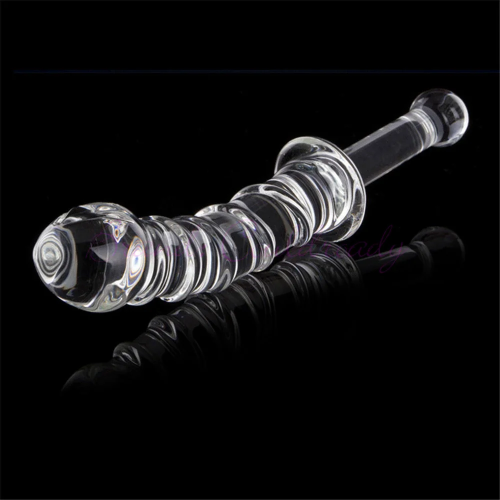 230mm Crystal Dildo Prostate Massager Pyrex Glass Anal Butt Plug Sex Toys Adult Female Masturbation Products for Women Men Gay