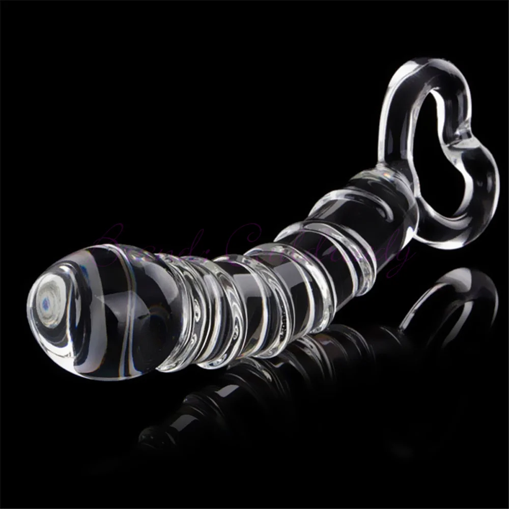 Pyrex Glass Dildo 200x30mm Fake Penis Crystal Anal Beads Butt Plug G Spot Female Masturbation Toys
