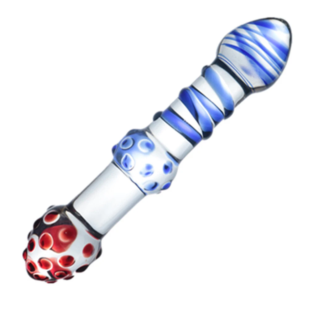 Colorful 190x35mm Pyrex Glass Dildo For Women Masturbation Artificial Penis Anal Plug Sex Toy Gay Male