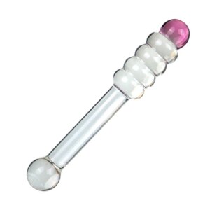 Crystal Artificial Anus 5 Beads Doubel Head Penis Pyrex Glass Dick Anal Dildo Butt Plug Adult Masturbator Sex Toys for Women