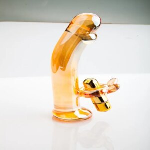 Phallus Vaginal Stimulation Pyrex Glass Dildo Butt Plug With Vibrator Anal Plug Crystal Glass Dildo For Women Gay Sex Toy