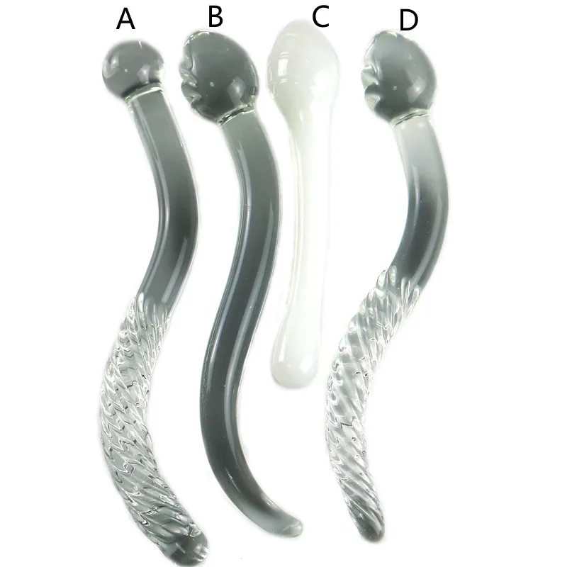 Double Ended Crystal White Pyrex Glass Dildo Artificial Penis Granule Spiral G Spot Massager Adult Game Sex Toys for Woman Gay Double Ended Crystal White Pyrex Glass Dildo Artificial Penis Granule Spiral G Spot Massager Adult Game Sex Toys for Woman Gay