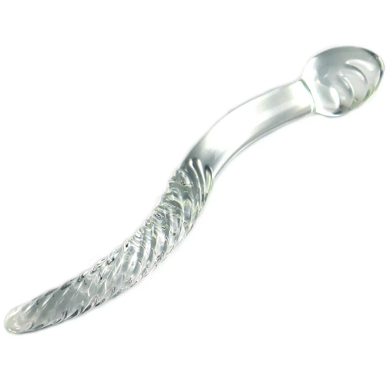 Double Ended Crystal White Pyrex Glass Dildo Artificial Penis Granule Spiral G Spot Massager Adult Game Sex Toys for Woman Gay Double Ended Crystal White Pyrex Glass Dildo Artificial Penis Granule Spiral G Spot Massager Adult Game Sex Toys for Woman Gay