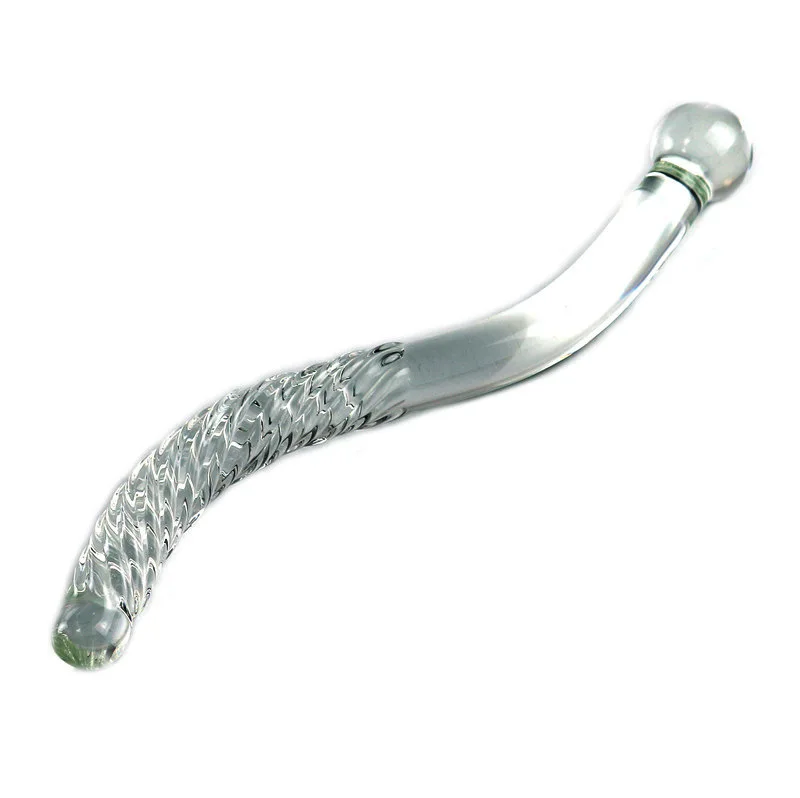 Double Ended Crystal White Pyrex Glass Dildo Artificial Penis Granule Spiral G Spot Massager Adult Game Sex Toys for Woman Gay Double Ended Crystal White Pyrex Glass Dildo Artificial Penis Granule Spiral G Spot Massager Adult Game Sex Toys for Woman Gay