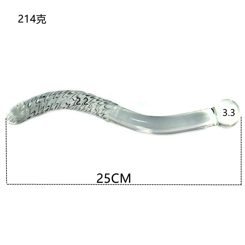 Double Ended Crystal White Pyrex Glass Dildo Artificial Penis Granule Spiral G Spot Massager Adult Game Sex Toys for Woman Gay Double Ended Crystal White Pyrex Glass Dildo Artificial Penis Granule Spiral G Spot Massager Adult Game Sex Toys for Woman Gay