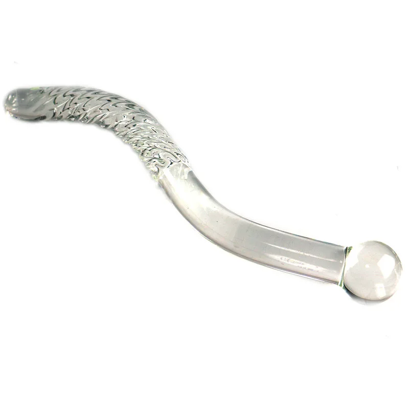 Double Ended Crystal White Pyrex Glass Dildo Artificial Penis Granule Spiral G Spot Massager Adult Game Sex Toys for Woman Gay Double Ended Crystal White Pyrex Glass Dildo Artificial Penis Granule Spiral G Spot Massager Adult Game Sex Toys for Woman Gay