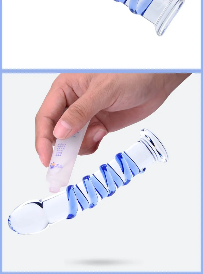 HEYIYI Blue veins Crystal pyrex glass Dildo penis butt plug Adult sex toys adult female masturbation products for women HEYIYI Blue veins Crystal pyrex glass Dildo penis butt plug Adult sex toys adult female masturbation products for women