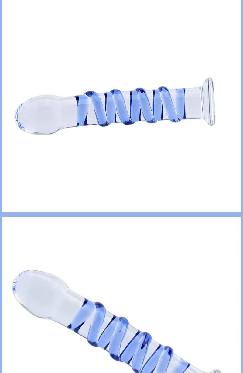 HEYIYI Blue veins Crystal pyrex glass Dildo penis butt plug Adult sex toys adult female masturbation products for women HEYIYI Blue veins Crystal pyrex glass Dildo penis butt plug Adult sex toys adult female masturbation products for women