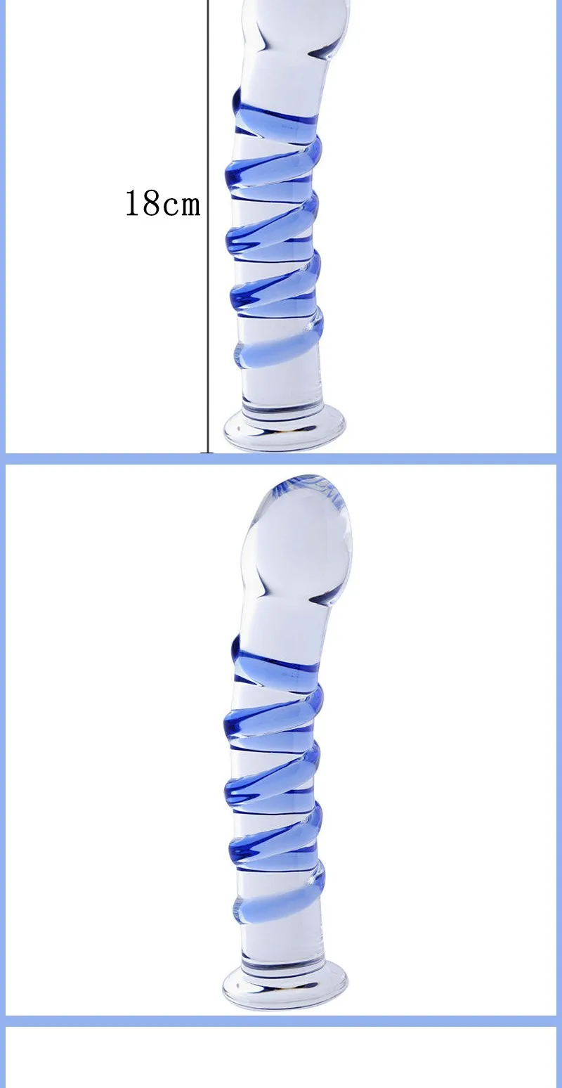 HEYIYI Blue veins Crystal pyrex glass Dildo penis butt plug Adult sex toys adult female masturbation products for women HEYIYI Blue veins Crystal pyrex glass Dildo penis butt plug Adult sex toys adult female masturbation products for women