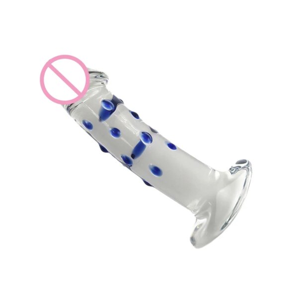 18cm Sex Pyrex Glass Dildo Artificial Dick Male Genital Penis Anal Butt Plug Adult Masturbator Sex Toys for Women Girl's Love