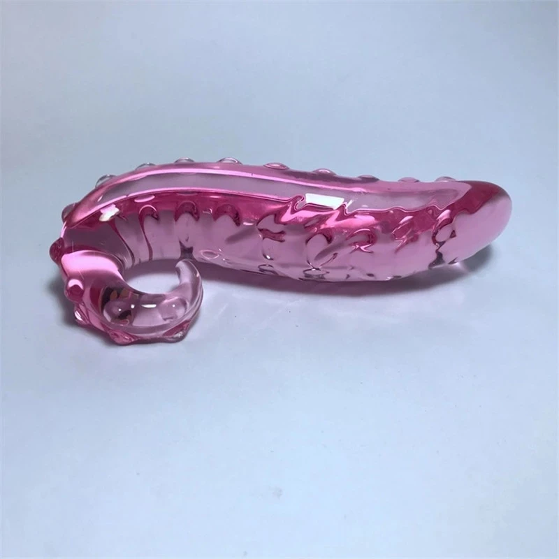 Pink Pyrex Glass Dildo Artificial Penis Crystal Fake Anal Plug Prostate Massager Masturbate G Spot Sex Toys For Gay Women Men