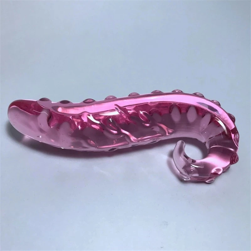 Pink Pyrex Glass Dildo Artificial Penis Crystal Fake Anal Plug Prostate Massager Masturbate G Spot Sex Toys For Gay Women Men