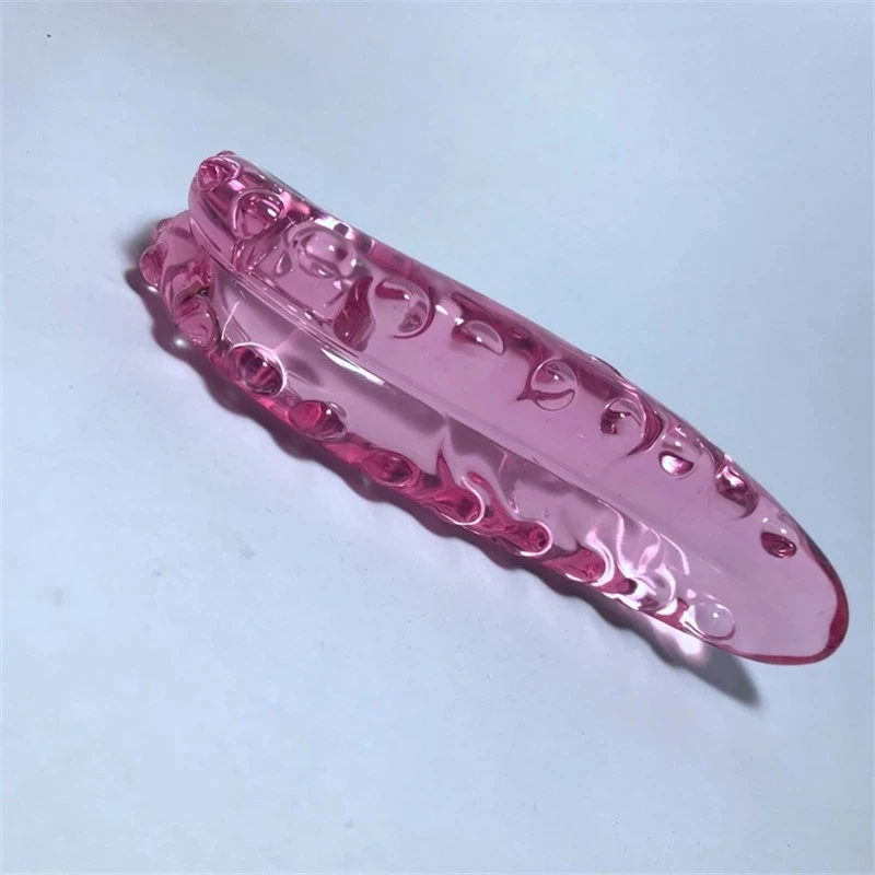Pink Pyrex Glass Dildo Artificial Penis Crystal Fake Anal Plug Prostate Massager Masturbate G Spot Sex Toys For Gay Women Men