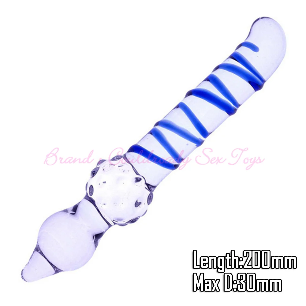 Double Head Crystal Artificial Penis Pyrex Glass Dildo For Women Masturbate Cock Anal Butt Plug Adult Sex Toys