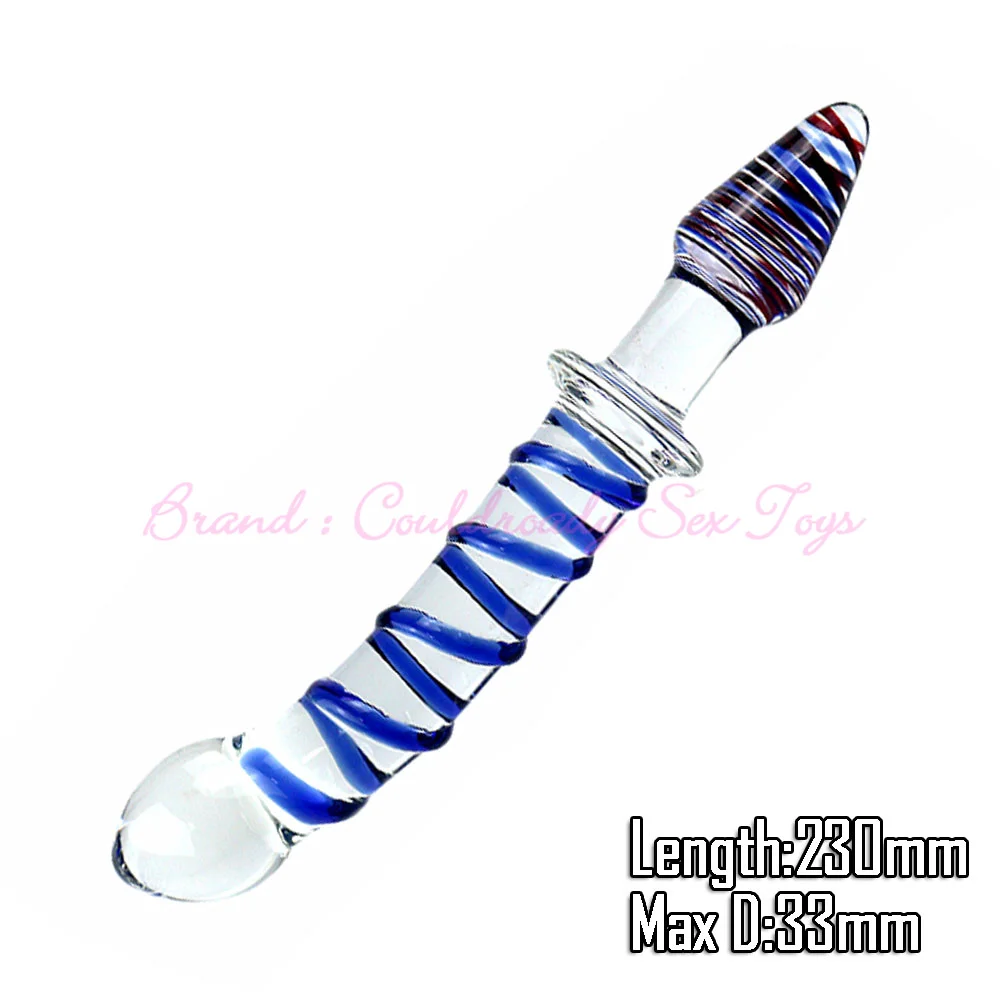 Double Head Crystal Artificial Penis Pyrex Glass Dildo For Women Masturbate Cock Anal Butt Plug Adult Sex Toys