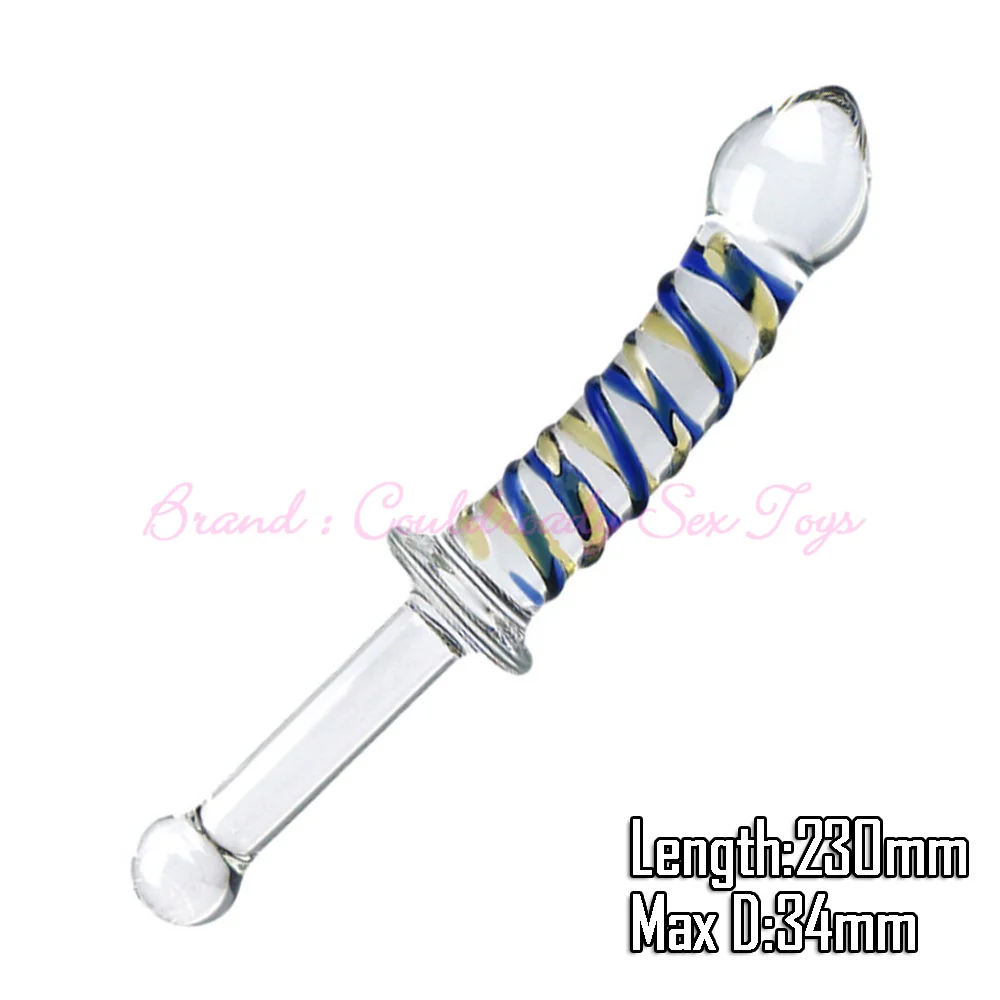Pyrex Glass Dildo Fake Penis Crystal Anal Beads Butt Plug Prostate Massager G Spot Female Masturbation Toys