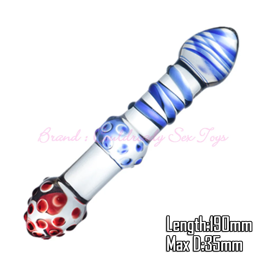 Pyrex Glass Dildo Fake Penis Crystal Anal Beads Butt Plug Prostate Massager G Spot Female Masturbation Toys