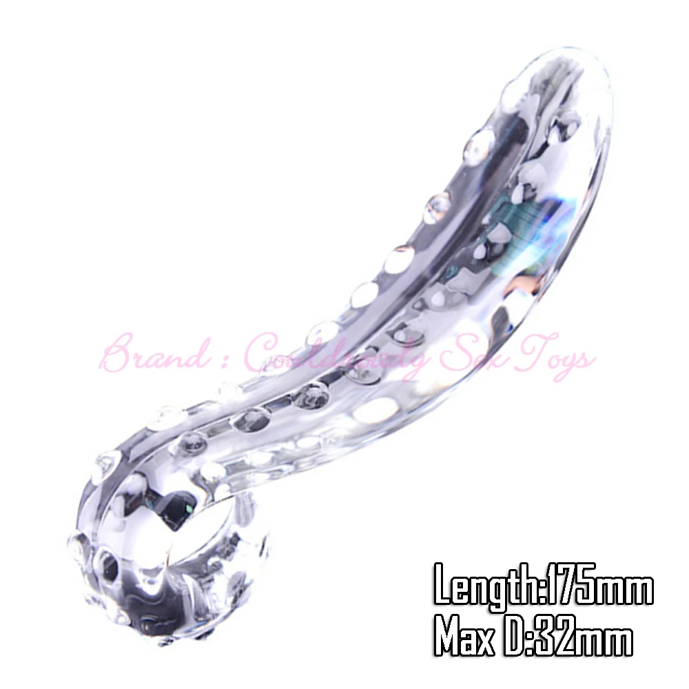 Pyrex Glass Dildo Fake Penis Crystal Anal Beads Butt Plug Prostate Massager G Spot Female Masturbation Toys