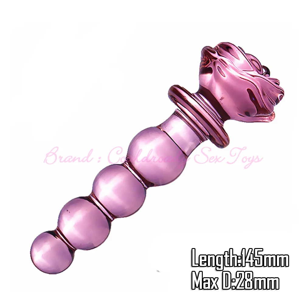 Pyrex Glass Dildo Fake Penis Crystal Anal Beads Butt Plug Prostate Massager G Spot Female Masturbation Toys