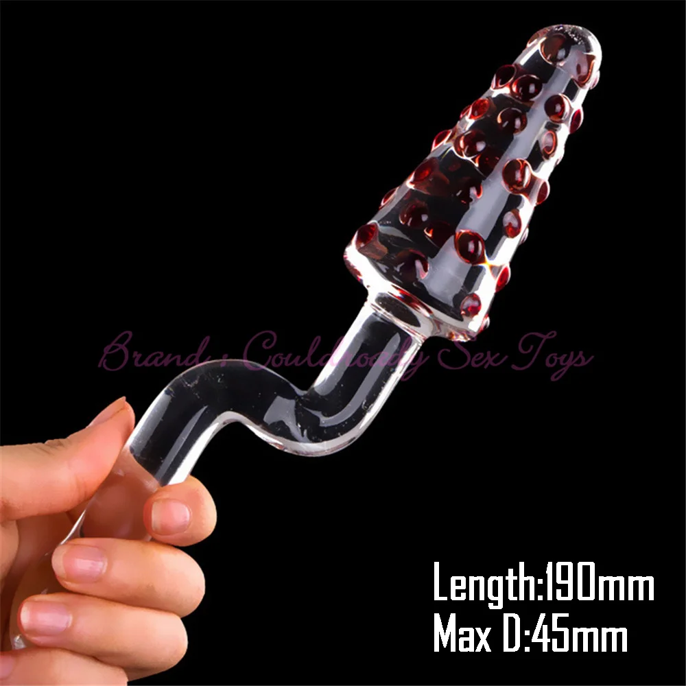 Pyrex Glass Dildo Fake Penis Crystal Anal Beads Butt Plug Prostate Massager G Spot Female Masturbation Toys