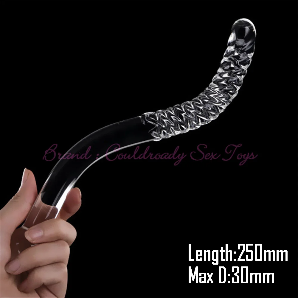 Pyrex Glass Dildo Fake Penis Crystal Anal Beads Butt Plug Prostate Massager G Spot Female Masturbation Toys