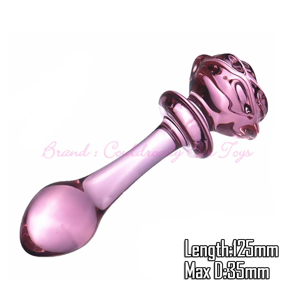 Pyrex Glass Dildo Fake Penis Crystal Anal Beads Butt Plug Prostate Massager G Spot Female Masturbation Toys