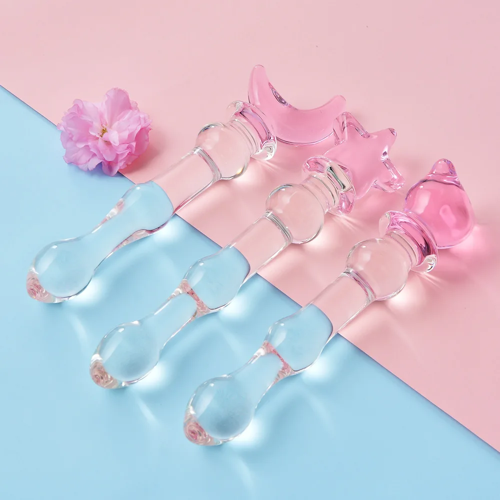 Glass Sex Toys Pyrex Crystal Glass Dildo Gay Anal Beads Butt Plug Female Masturbator Vaginal Anal Stimulation Dildos For Women
