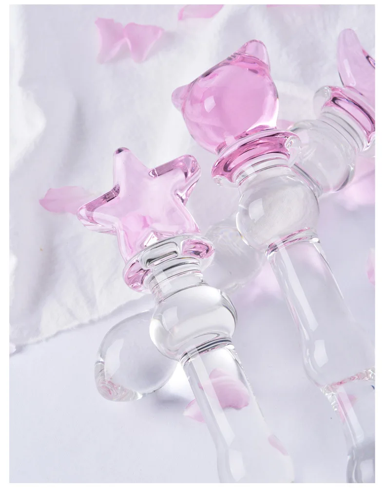 Glass Sex Toys Pyrex Crystal Glass Dildo Gay Anal Beads Butt Plug Female Masturbator Vaginal Anal Stimulation Dildos For Women