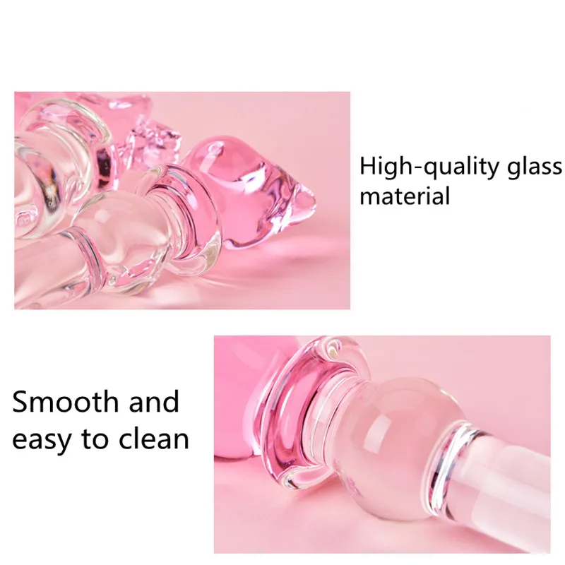 Glass Sex Toys Pyrex Crystal Glass Dildo Gay Anal Beads Butt Plug Female Masturbator Vaginal Anal Stimulation Dildos For Women