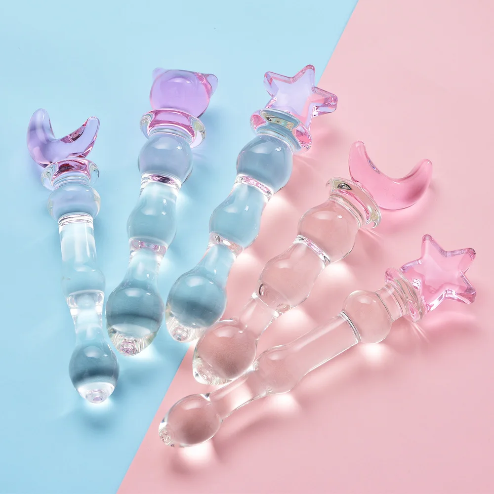 Glass Sex Toys Pyrex Crystal Glass Dildo Gay Anal Beads Butt Plug Female Masturbator Vaginal Anal Stimulation Dildos For Women