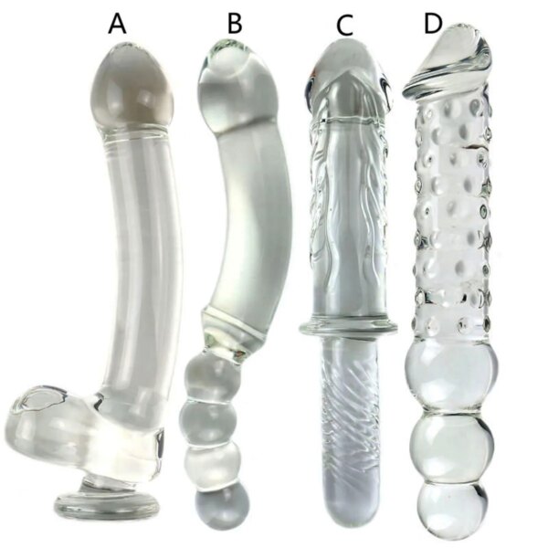 4style Pyrex Crystal Glass Dildo Plug Realistic Penis Adult Sex Toys Dildos For Women/Men/Gay Masturbators Fist Dildo Anal Plug