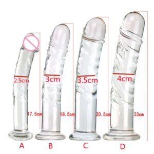 Pyrex Glass Dildo Realistic Penis Am Toy Glass Butt Plug Adult Sex Toys Dildos For Women/Men Gay Masturbators Fisting Anal Plug