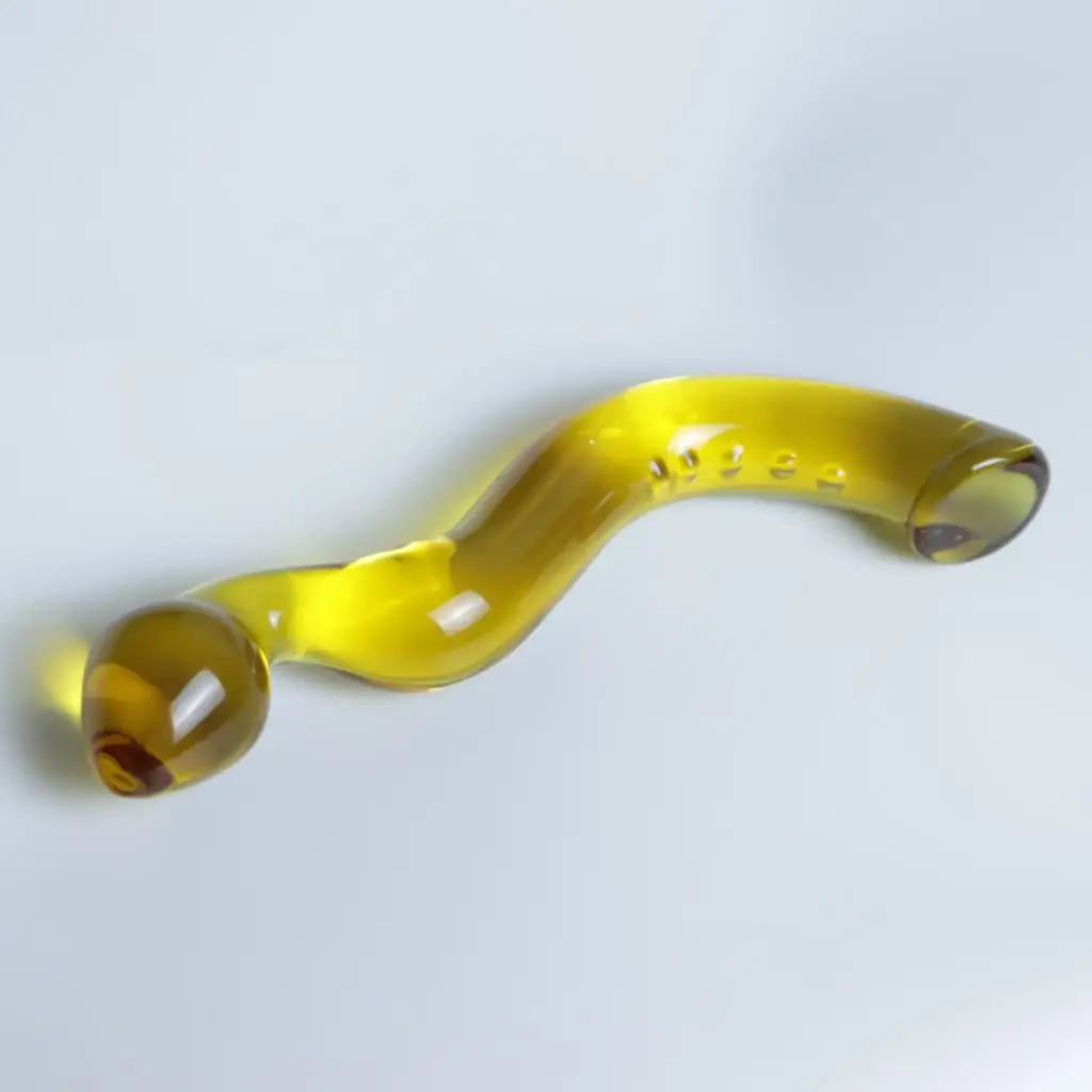 2023 Pyrex Glass Bent Dildo Penis Anal Plug Beads Adult Male Products Orgasm Sex Toys for Women Men Consoladorespara Mujer 18+