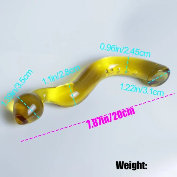 2023 Pyrex Glass Bent Dildo Penis Anal Plug Beads Adult Male Products Orgasm Sex Toys for Women Men Consoladorespara Mujer 18+